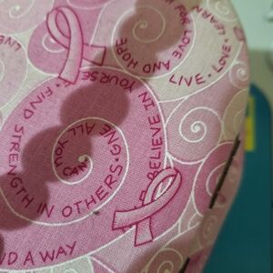 Pink Breast Cancer Awareness Fabric Storage Basket